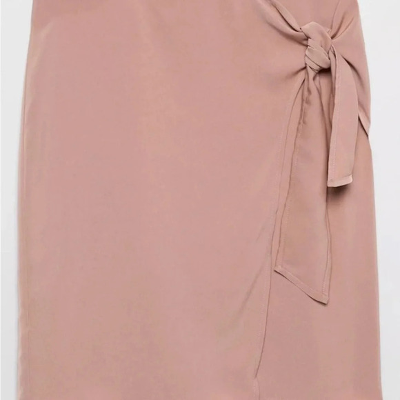 Banana Republic| NEW Pink Pencil Short Skirt Sarong  Side Tie Size US 4 NWT - Picture 9 of 9